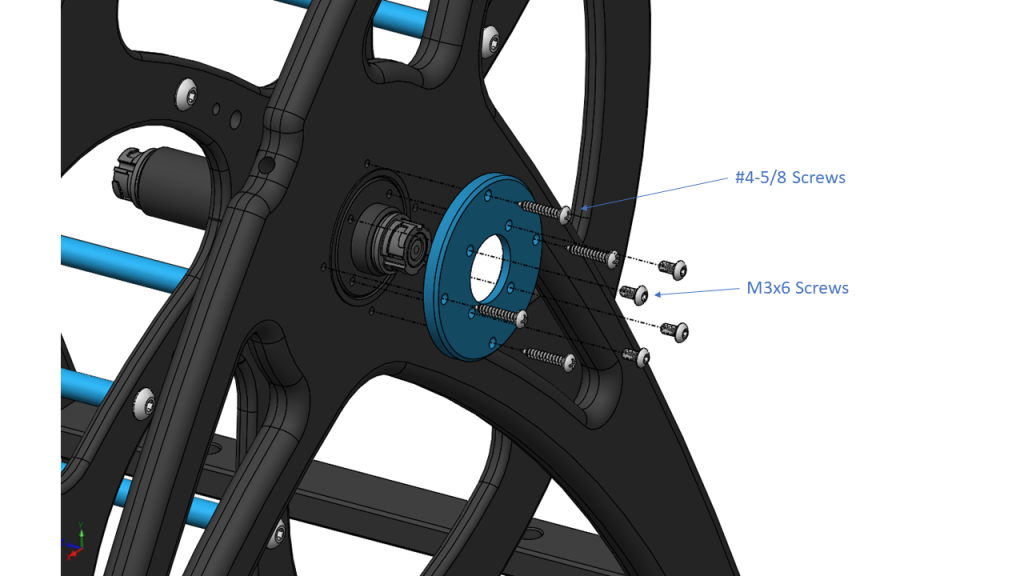 Installation of slip ring cap flange.