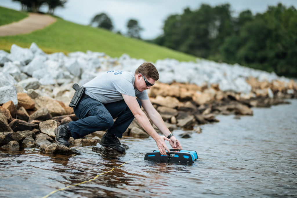 Greenville County Sheriff’s Office deploying the BlueROV2.