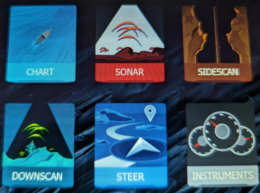 Lowrance mode selection screen