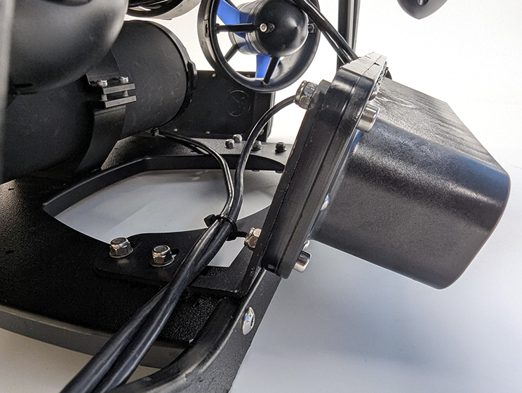Example cable management for bottom mounted sonars.