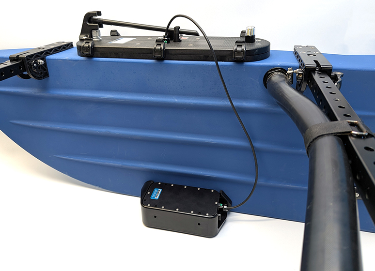 Cable routed through the hatch lid.