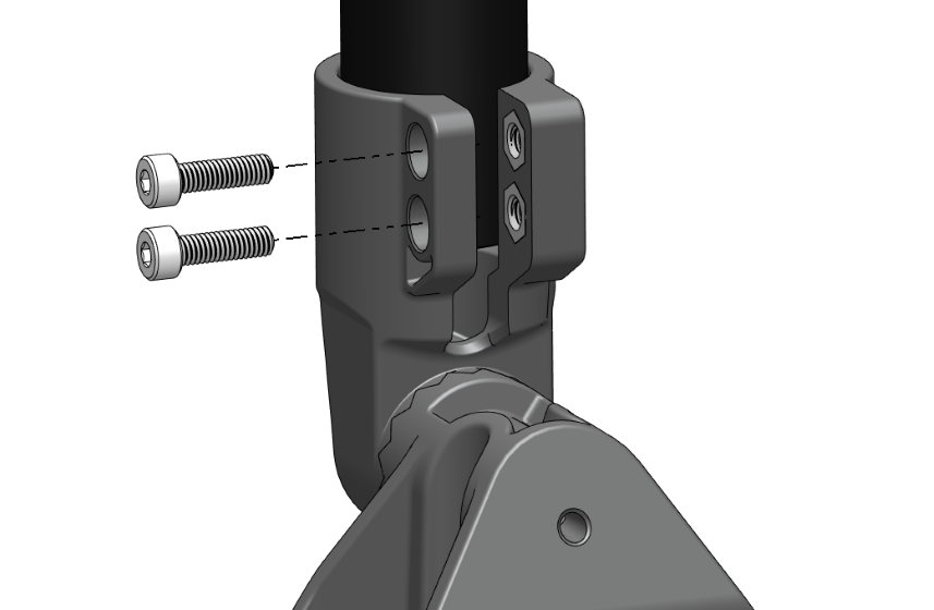 The antenna cable is not shown in this picture