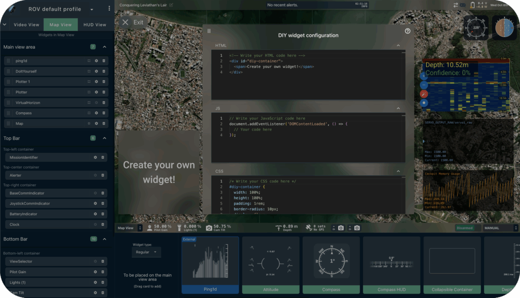 customized interface in cockpit